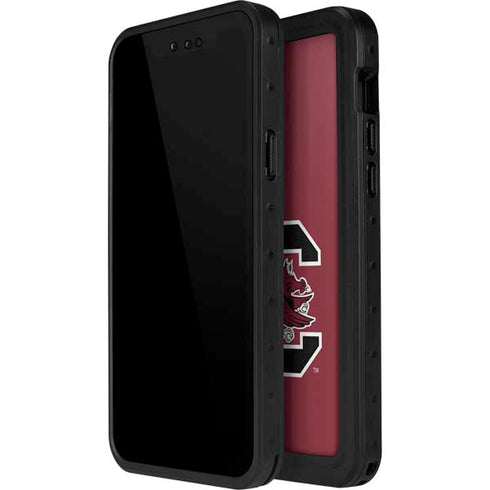University of South Carolina Gamecocks Logo Red iPhone 15 Pro Waterproof Case